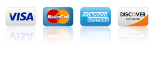 Visa, MasterCard, American Express, Discover Card